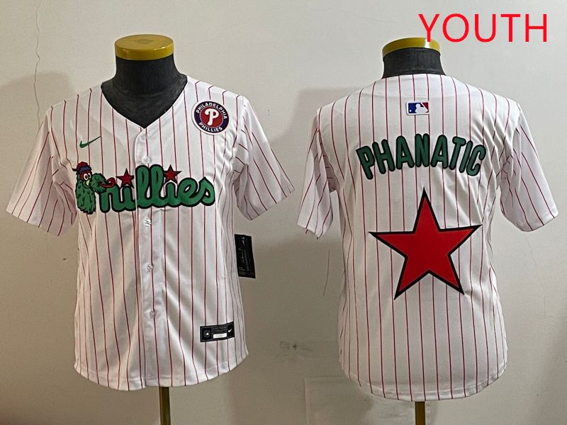 Youth Philadelphia Phillies Blank White three generations Joint Name Nike 2025 MLB Jersey style 11->youth mlb jersey->Youth Jersey